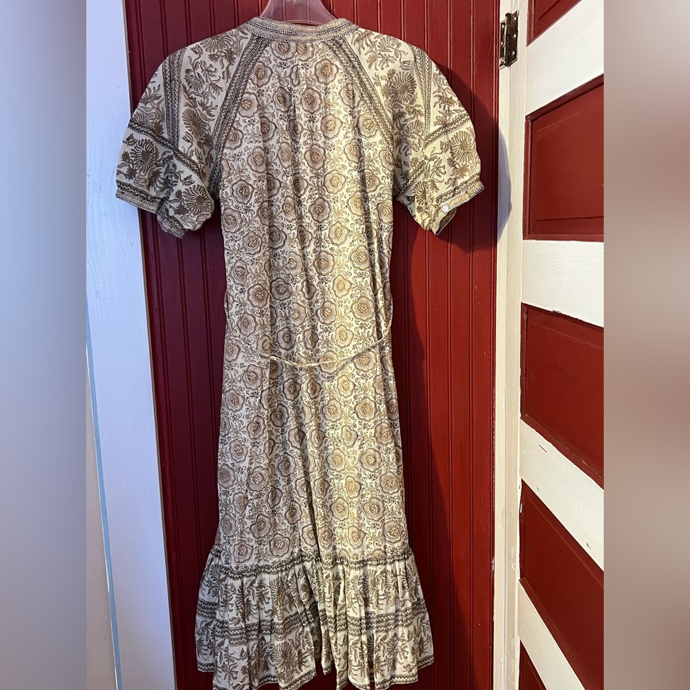 CLEOBELLA 
Maddelyn Midi Prairie Style Dress In Neutral Organic Cotton XS - Picture 6 of 10